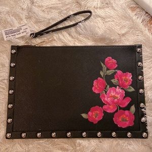 White House Black Market clutch, NWT, protective plastic still on metal zipper